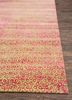 project error by kavi pink and purple wool and bamboo silk hand knotted Rug - Corner