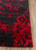 chaos theory by kavi red and orange wool and bamboo silk hand knotted Rug - Corner chaos theory by kavi red and orange wool and bamboo silk hand knotted Rug - Corner