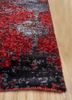 project error by kavi red and orange wool and bamboo silk hand knotted Rug - Corner