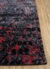 project error by kavi grey and black wool and bamboo silk hand knotted Rug - Corner