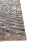 aakar by kavi grey and black wool and bamboo silk hand knotted Rug - Corner