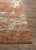 chaos theory by kavi red and orange wool and bamboo silk hand knotted Rug - Corner chaos theory by kavi red and orange wool and bamboo silk hand knotted Rug - Corner