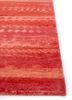 project error by kavi red and orange wool and bamboo silk hand knotted Rug - Corner