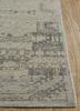 erbe blue wool hand knotted Rug - Corner