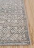 erbe grey and black wool hand knotted Rug - Corner