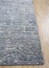 erbe grey and black wool hand knotted Rug - Corner