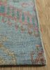 erbe blue wool hand knotted Rug - Corner