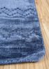 basis blue bamboo silk hand loom Rug - Corner