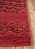 basis red and orange bamboo silk hand loom Rug - Corner