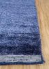 basis blue bamboo silk hand loom Rug - Corner
