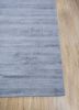 saga blue bamboo silk hand loom Rug - Corner