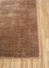 saga beige and brown jute and hemp hand loom Rug - Corner