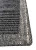 basis grey and black wool hand loom Rug - Corner