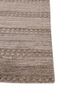 saga beige and brown wool hand loom Rug - Corner