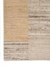 saga beige and brown wool hand loom Rug - Corner