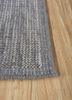 saga grey and black wool hand loom Rug - Corner
