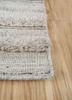 saga ivory wool hand loom Rug - Corner