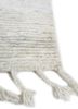 saga ivory wool hand loom Rug - Corner