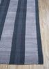 basis grey and black wool and viscose hand loom Rug - Corner
