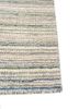 saga grey and black wool and viscose hand loom Rug - Corner