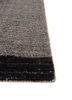 saga grey and black wool and viscose hand loom Rug - Corner saga grey and black wool and viscose hand loom Rug - Corner