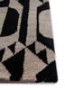 aakar by kavi grey and black wool and silk hand knotted Rug - Corner aakar by kavi grey and black wool and silk hand knotted Rug - Corner