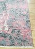 far east pink and purple wool and silk hand knotted Rug - Corner