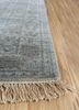 viscaya blue wool hand knotted Rug - Corner