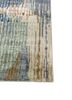 blythe blue wool hand knotted Rug - Corner