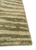 thyme green wool hand knotted Rug - Corner