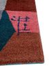 linear multi wool and viscose hand tufted Rug - Corner