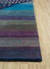 manchaha blue wool and bamboo silk hand knotted Rug - Corner manchaha blue wool and bamboo silk hand knotted Rug - Corner