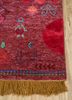 manchaha red and orange wool and bamboo silk hand knotted Rug - Corner manchaha red and orange wool and bamboo silk hand knotted Rug - Corner