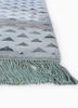manchaha grey and black wool and bamboo silk hand knotted Rug - Corner