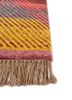manchaha pink and purple wool and bamboo silk hand knotted Rug - Corner