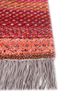 manchaha red and orange wool and bamboo silk hand knotted Rug - Corner manchaha red and orange wool and bamboo silk hand knotted Rug - Corner