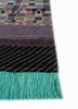 manchaha grey and black wool and bamboo silk hand knotted Rug - Corner