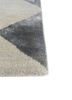 manchaha grey and black wool and bamboo silk hand knotted Rug - Corner
