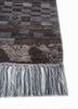 manchaha grey and black wool and bamboo silk hand knotted Rug - Corner