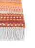 manchaha red and orange wool and bamboo silk hand knotted Rug - Corner