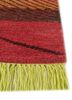manchaha red and orange wool and bamboo silk hand knotted Rug - Corner