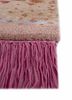 manchaha pink and purple wool and bamboo silk hand knotted Rug - Corner