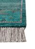 manchaha blue wool and bamboo silk hand knotted Rug - Corner