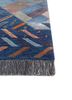 manchaha blue wool and bamboo silk hand knotted Rug - Corner