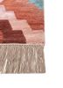 manchaha red and orange wool and bamboo silk hand knotted Rug - Corner