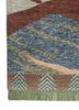 manchaha beige and brown wool and bamboo silk hand knotted Rug - Corner