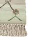 freedom manchaha green wool and bamboo silk hand knotted Rug - Corner