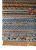 freedom manchaha blue wool and bamboo silk hand knotted Rug - Corner