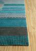 manchaha blue wool and bamboo silk hand knotted Rug - Corner manchaha blue wool and bamboo silk hand knotted Rug - Corner