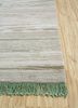 manchaha ivory wool and bamboo silk hand knotted Rug - Corner